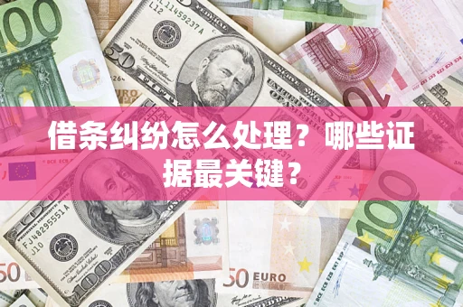 北京借条纠纷怎么处理？哪些证据最关键？