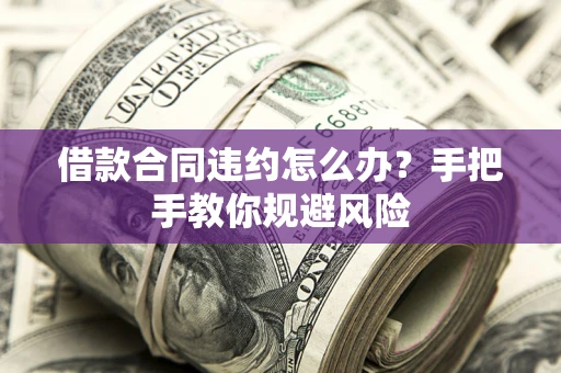 北京借款合同违约怎么办？手把手教你规避风险