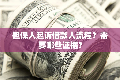 北京担保人起诉借款人流程?需要哪些证据? 北京担保人起诉借款人流程?需要哪些证据?